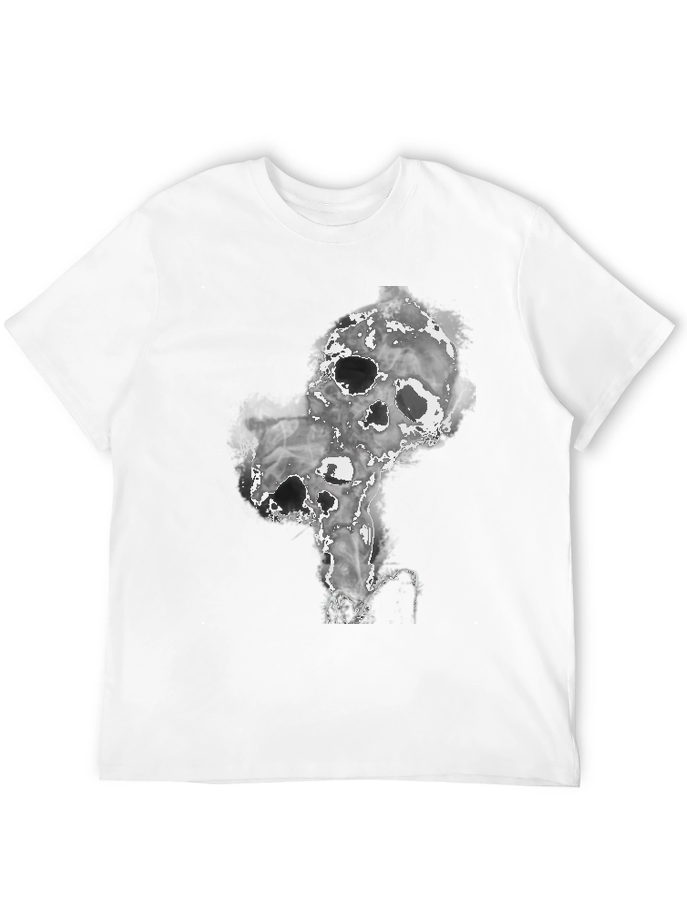 Smokey Skull Graphic Tee - Dark and Edgy Design