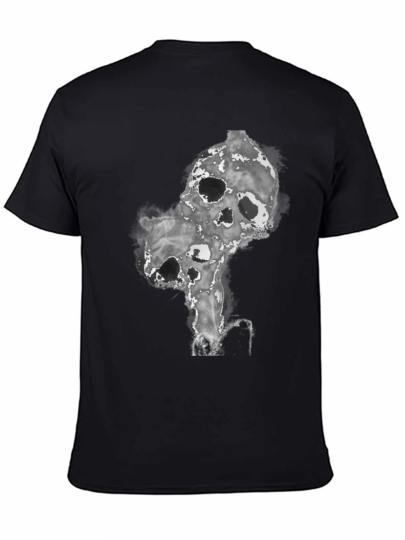 Smokey Skull Graphic Tee - Dark and Edgy Design