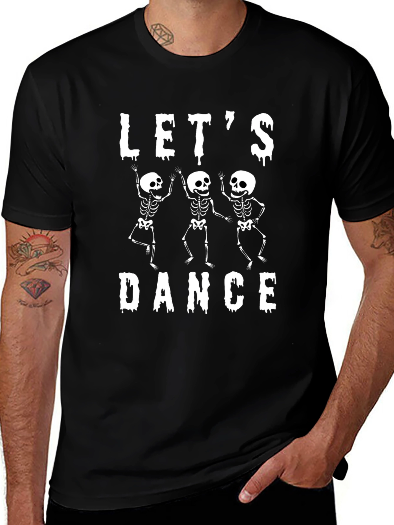 Lets Dance Skeleton Graphic T-Shirt
