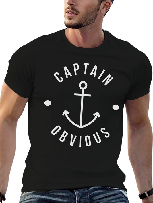Captain Obvious T-Shirt: Nautical Anchor Graphic Tee