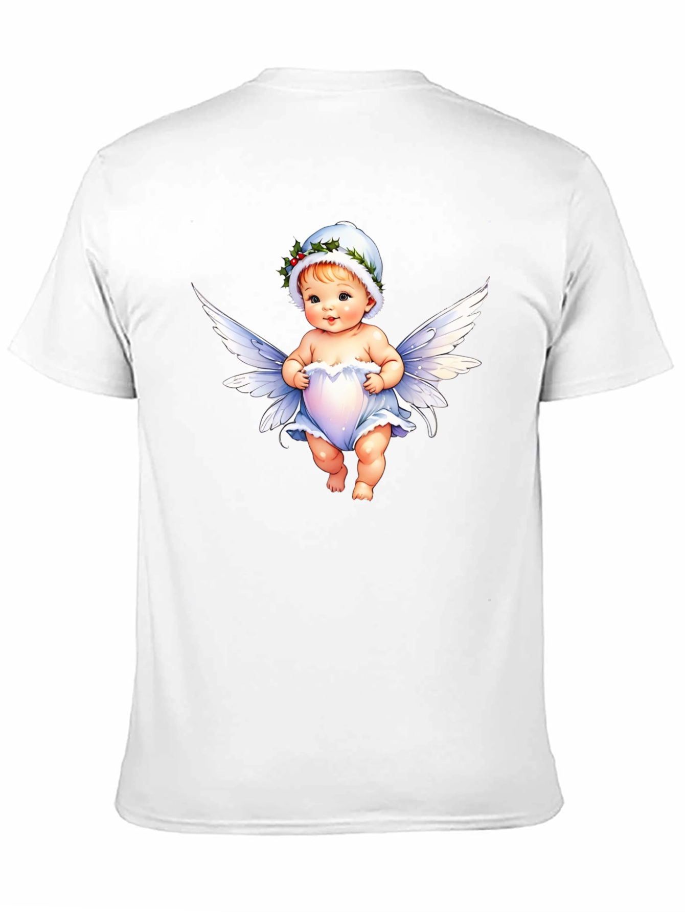Angel Baby Graphic Tee - Unisex Black Cotton Shirt