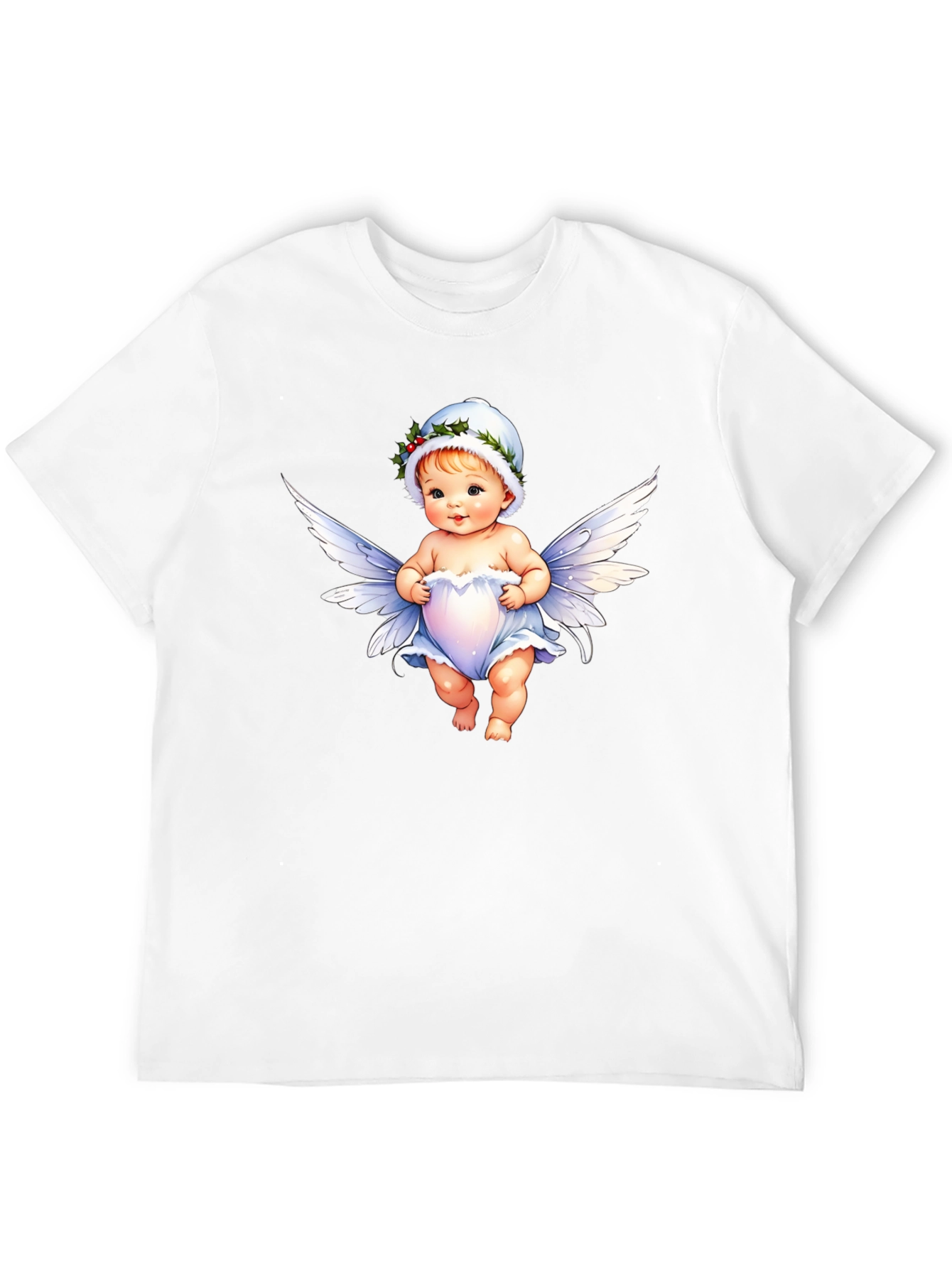 Angel Baby Graphic Tee - Unisex Black Cotton Shirt