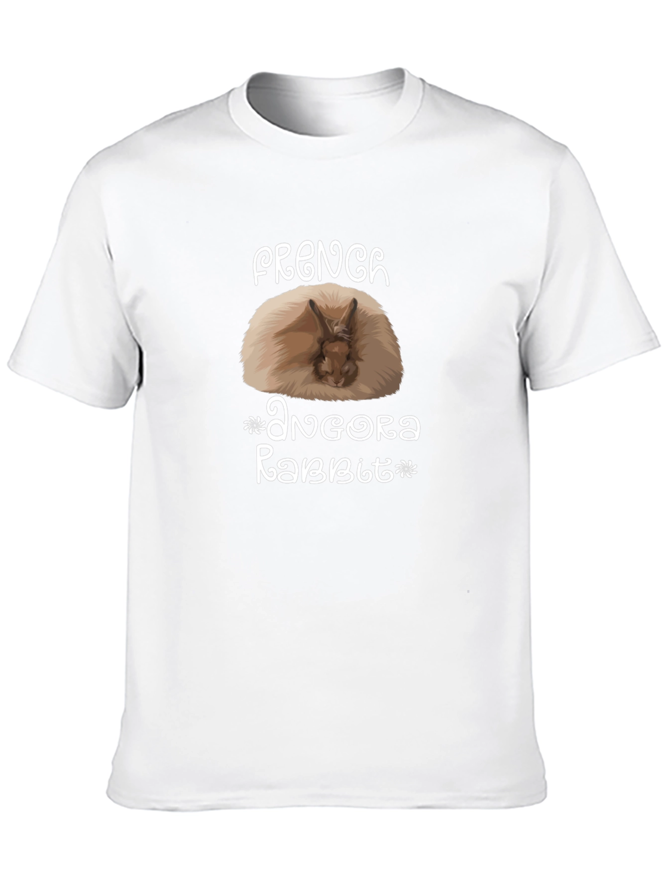 French Angora Rabbit Graphic T-Shirt - Black