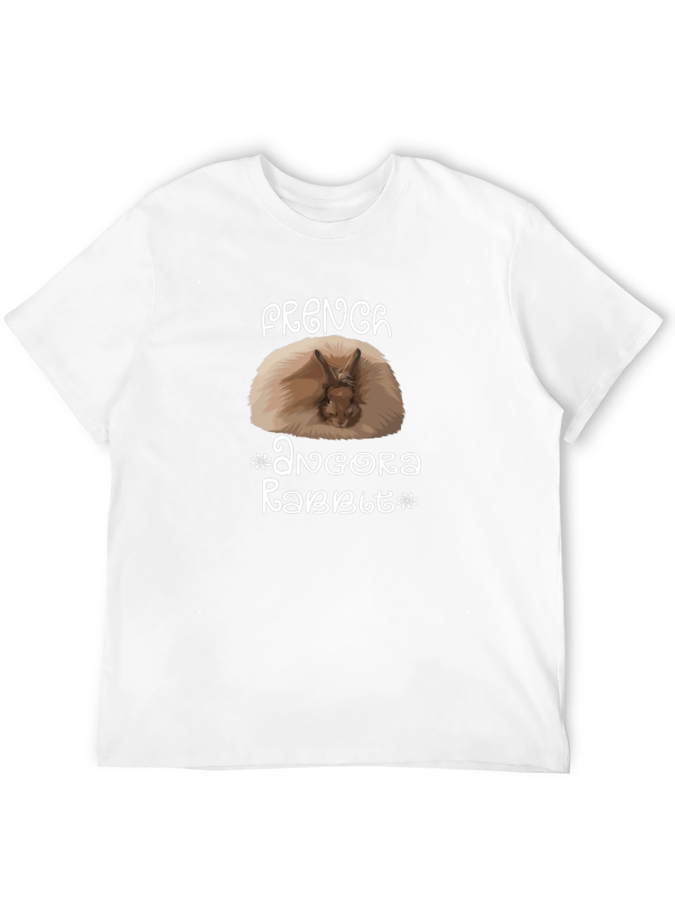 French Angora Rabbit Graphic T-Shirt - Black