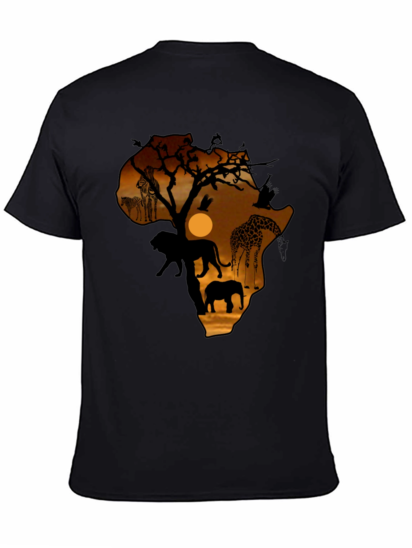 Safari Africa Silhouette Graphic T-Shirt