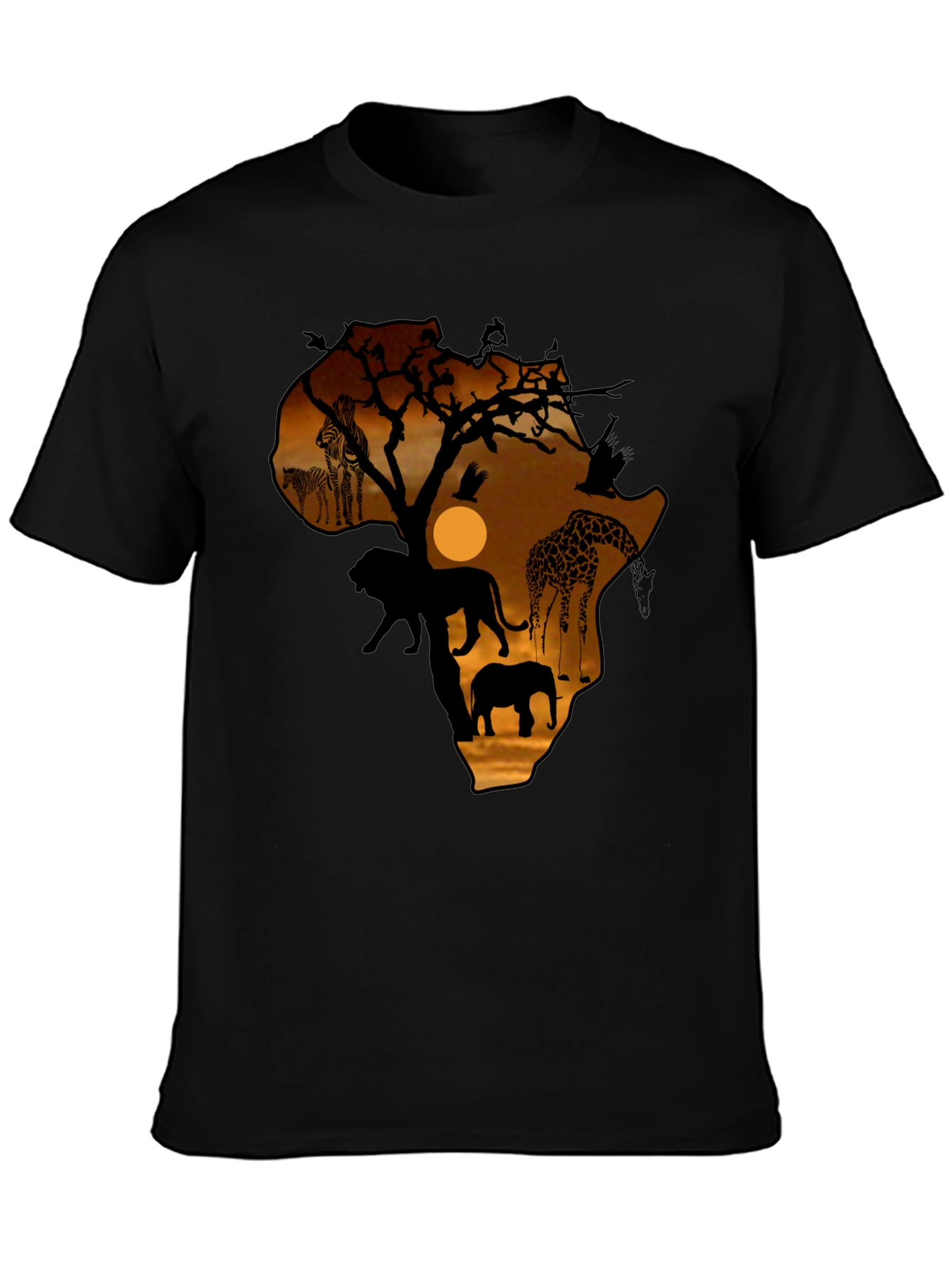 Safari Africa Silhouette Graphic T-Shirt
