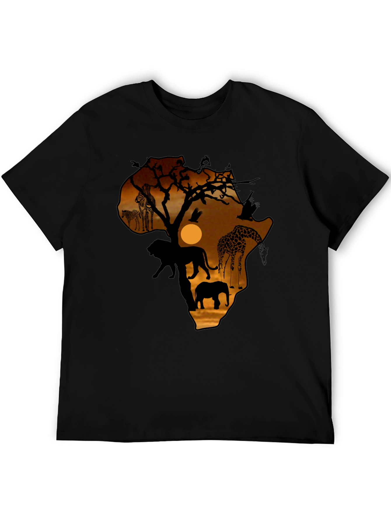 Safari Africa Silhouette Graphic T-Shirt
