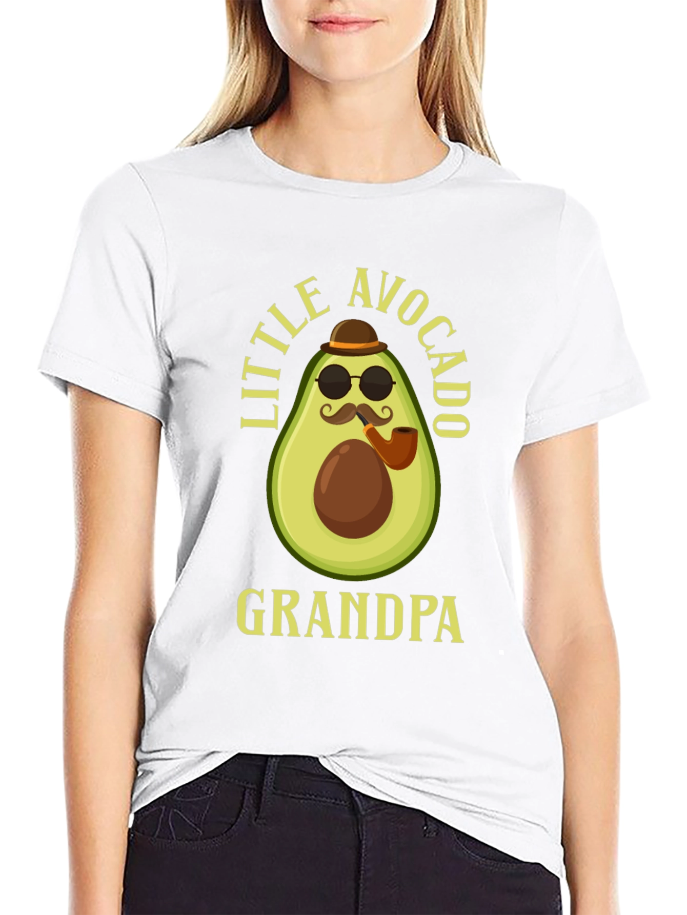 Little Avocado Grandpa T-Shirt - Novelty Graphic Tee