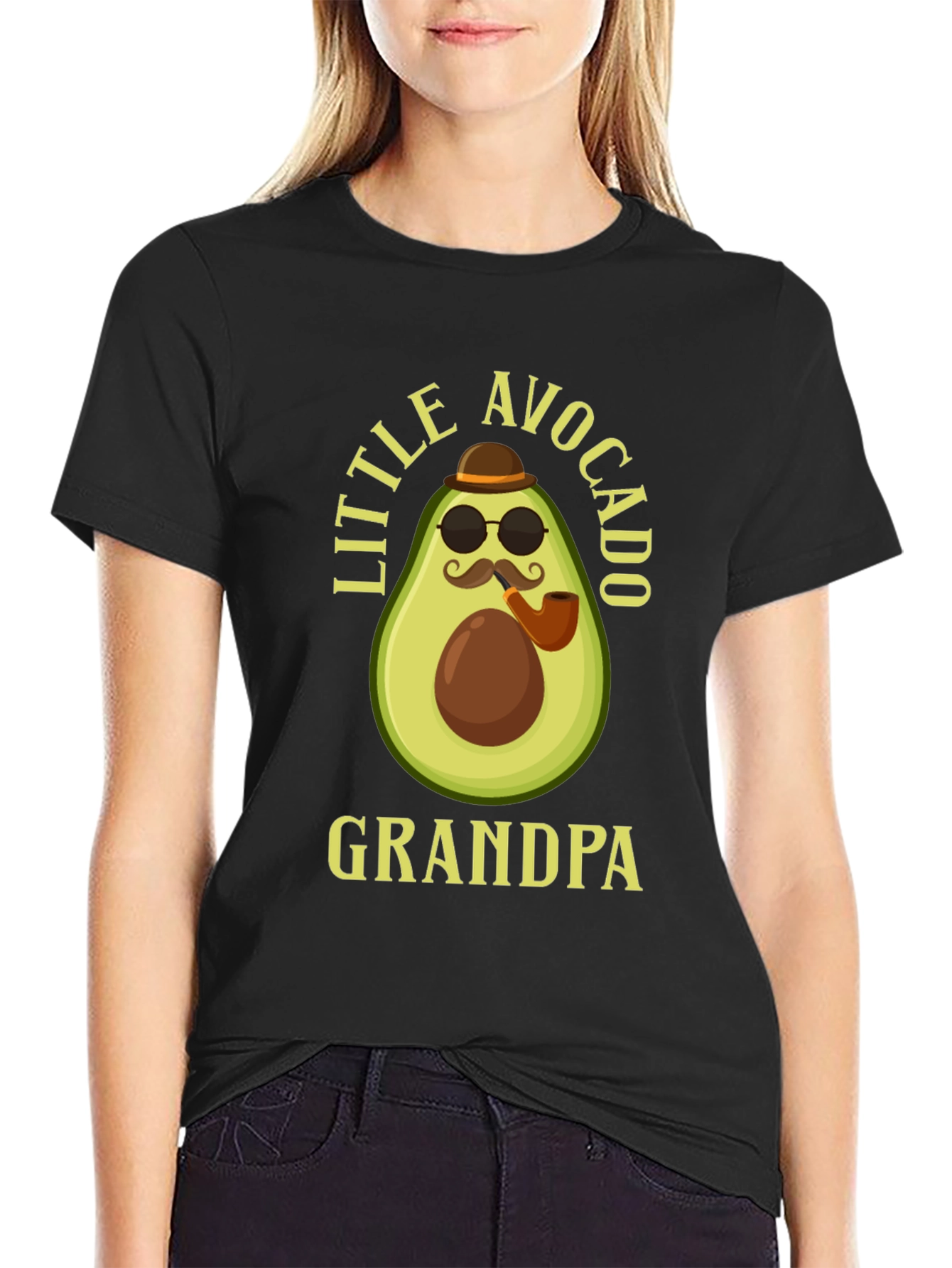 Little Avocado Grandpa T-Shirt - Novelty Graphic Tee