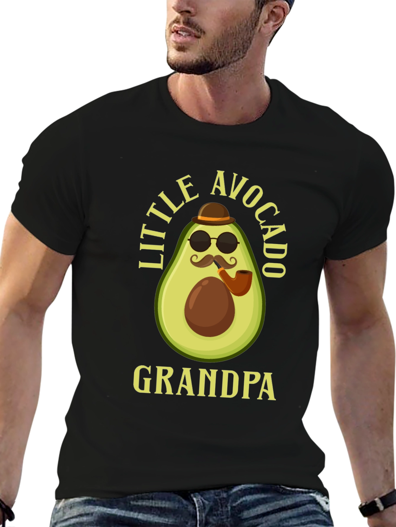 Little Avocado Grandpa T-Shirt - Novelty Graphic Tee