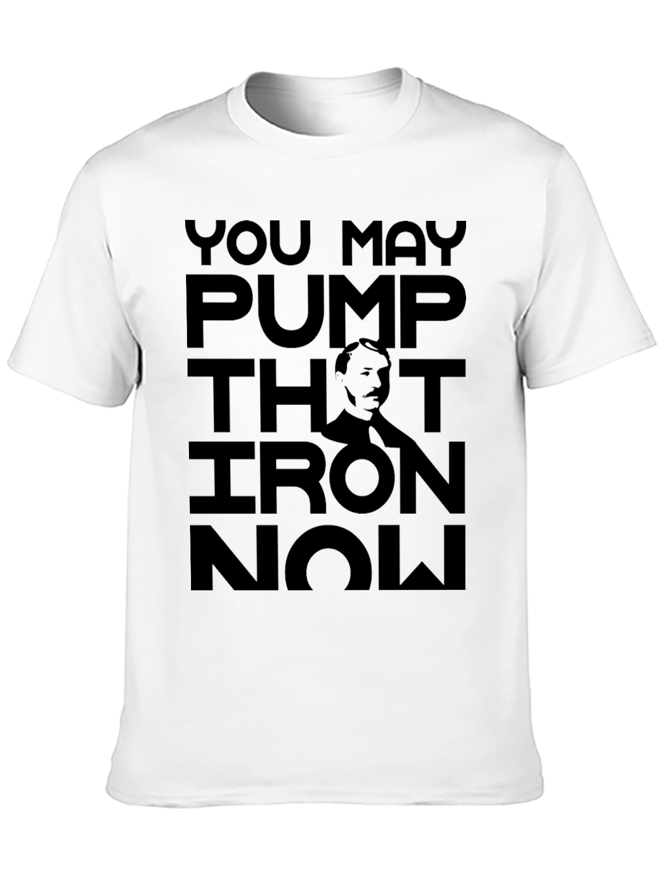 Pump Iron Now Black Graphic Tee