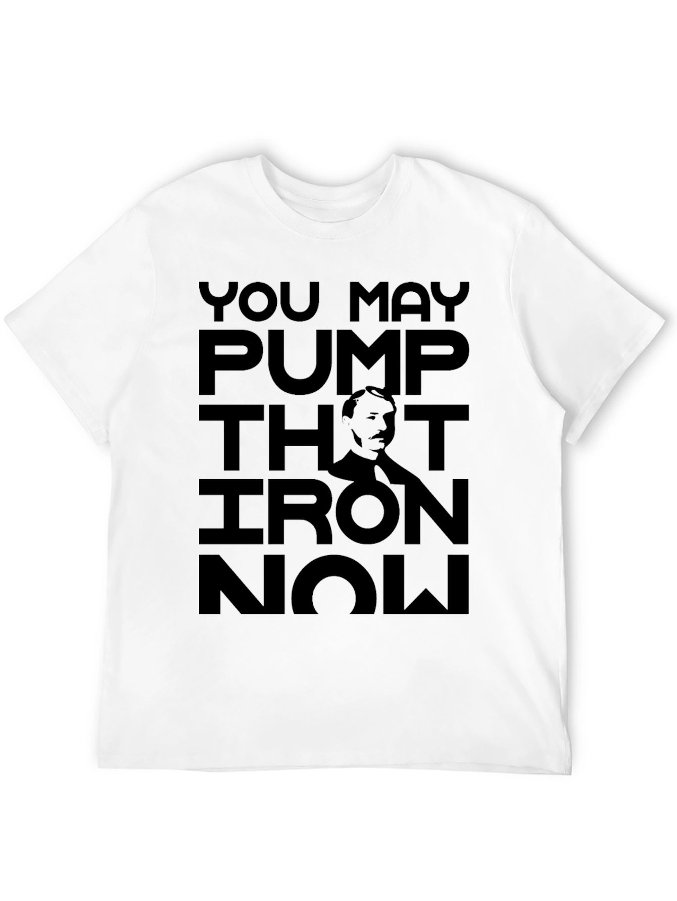Pump Iron Now Black Graphic Tee