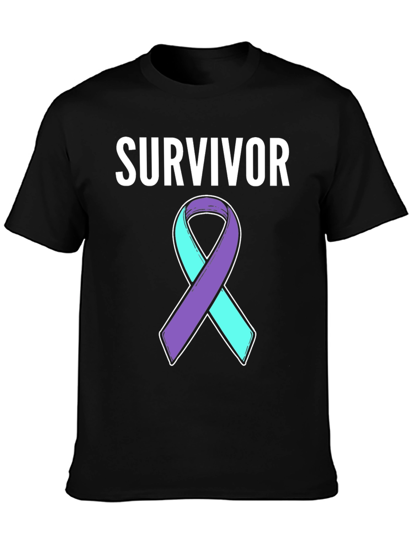 Survivor Awareness Ribbon Graphic T-Shirt