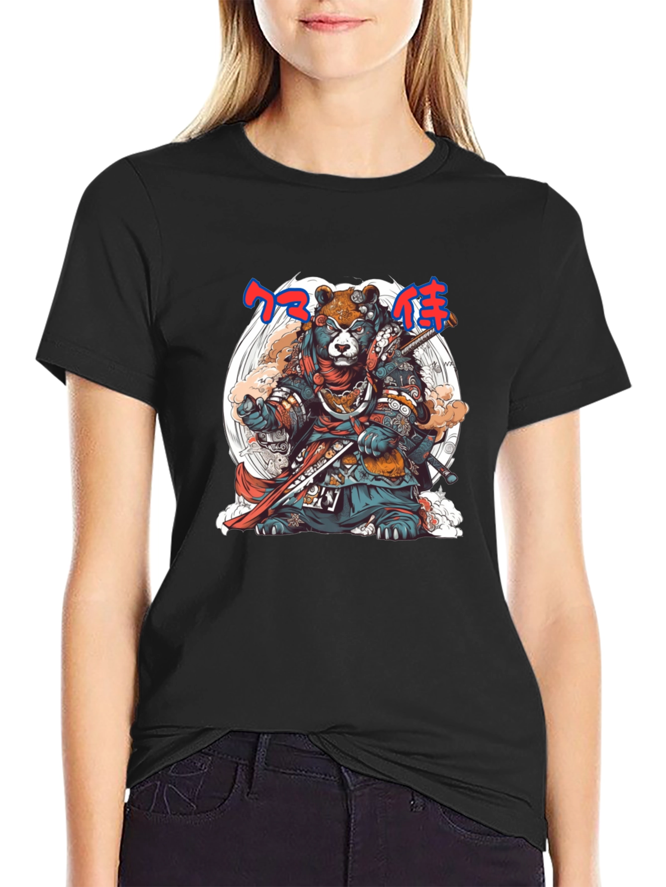 Samurai Bear Graphic Tee - Unique Design