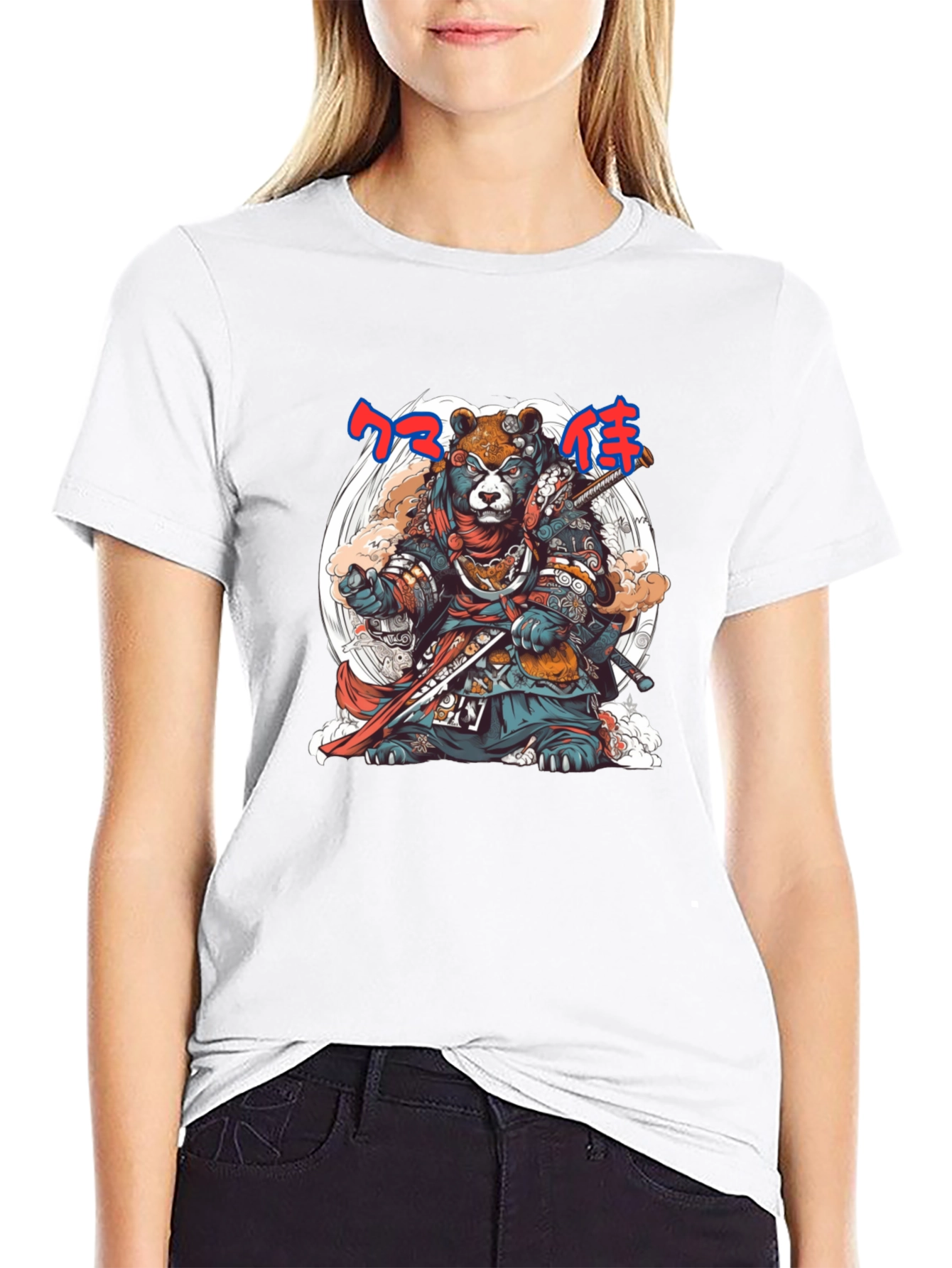 Samurai Bear Graphic Tee - Unique Design