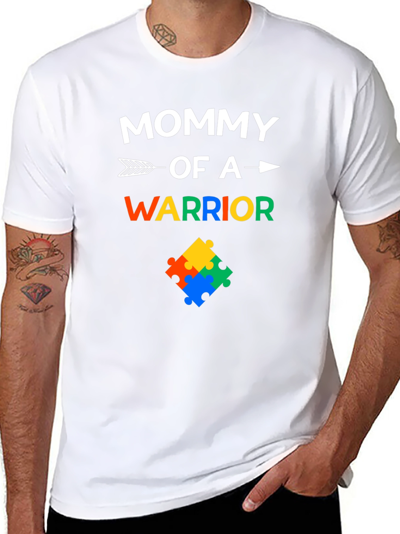 Mommy of a Warrior Autism Awareness T-Shirt