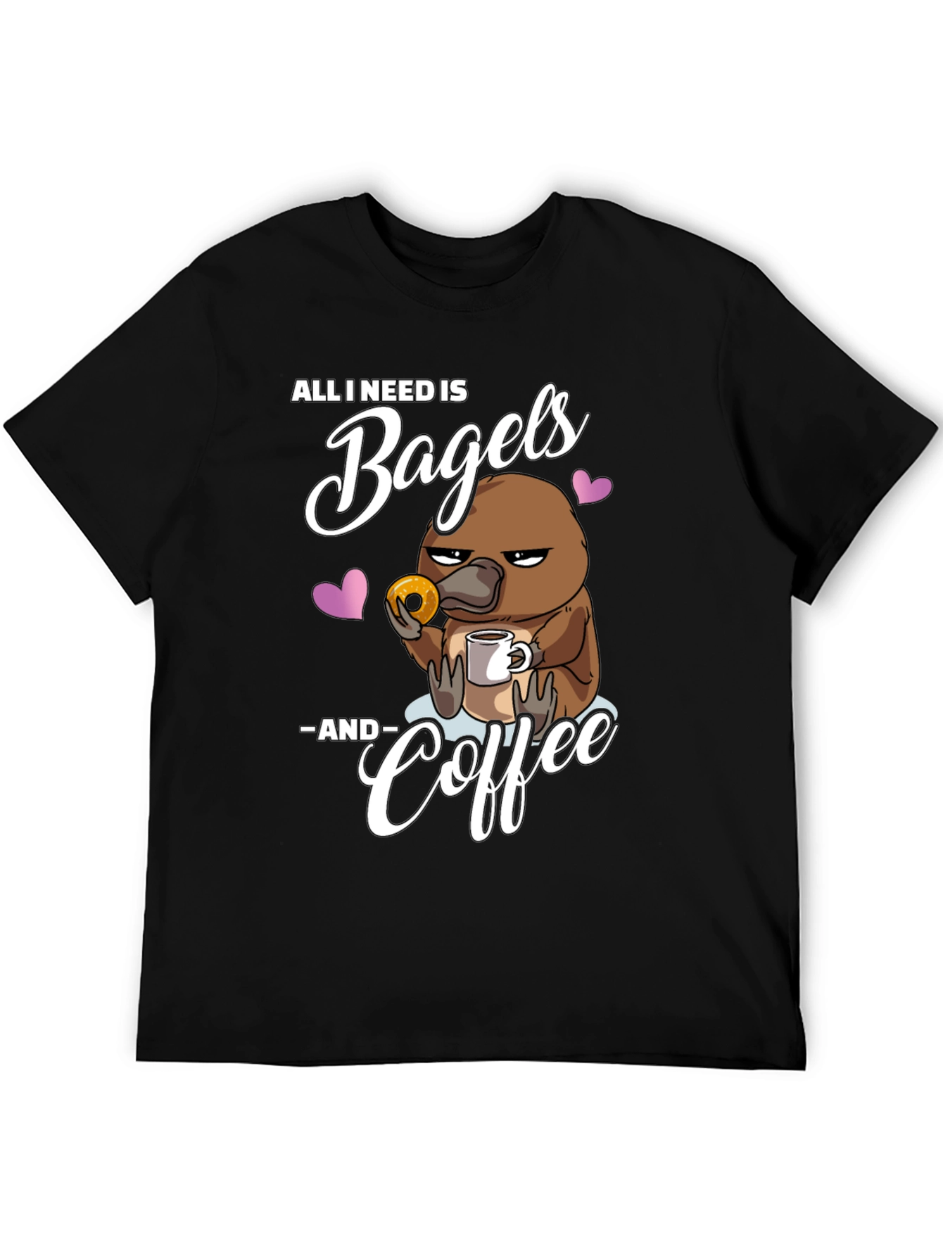 Bagels and Coffee Platypus T-Shirt