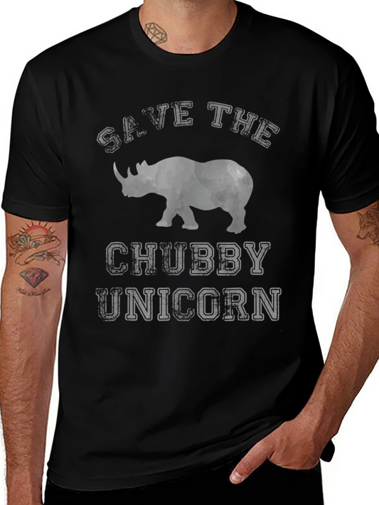 Save the Chubby Unicorn Graphic T-Shirt