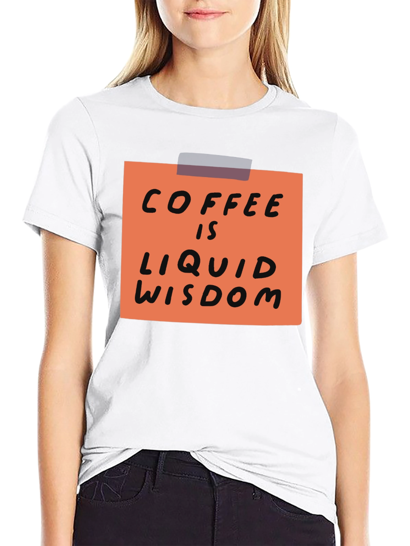 Coffee is Liquid Wisdom Graphic T-Shirt - Black