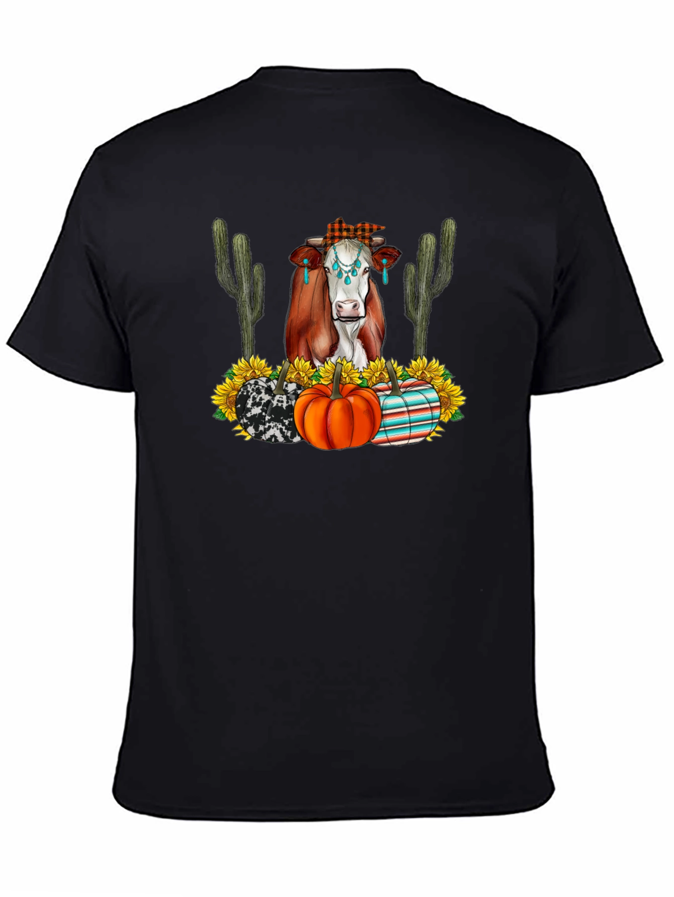 Autumn Cow Graphic Tee - Country Chic Comfort