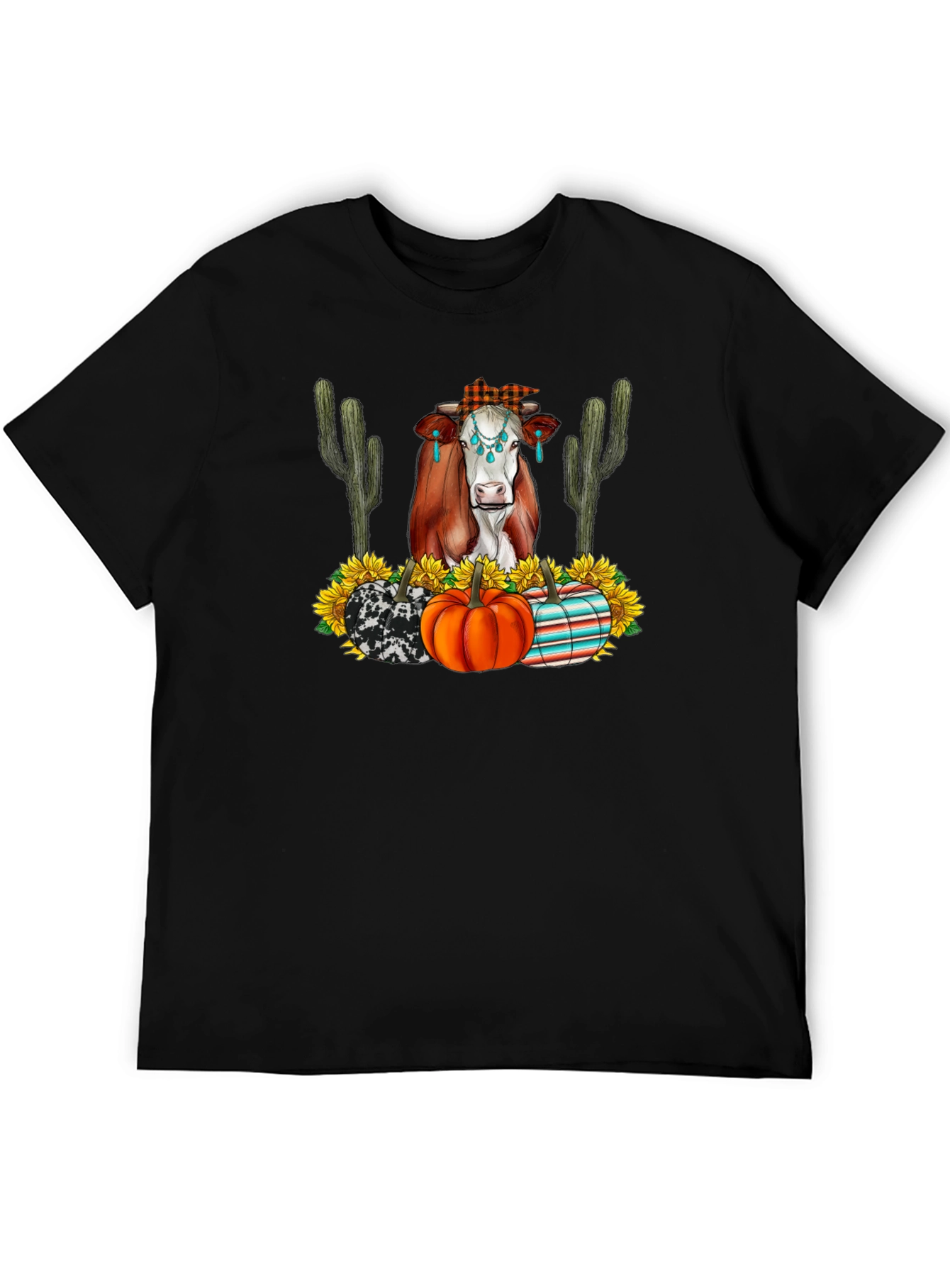 Autumn Cow Graphic Tee - Country Chic Comfort