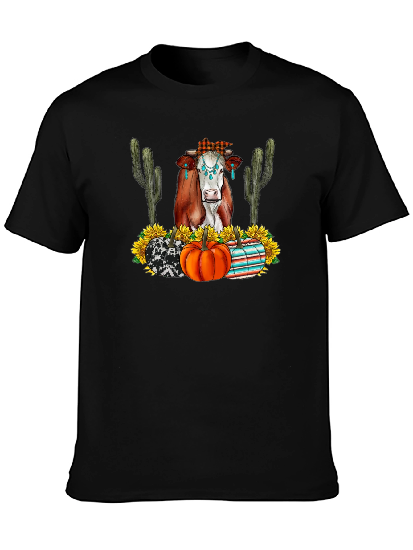 Autumn Cow Graphic Tee - Country Chic Comfort
