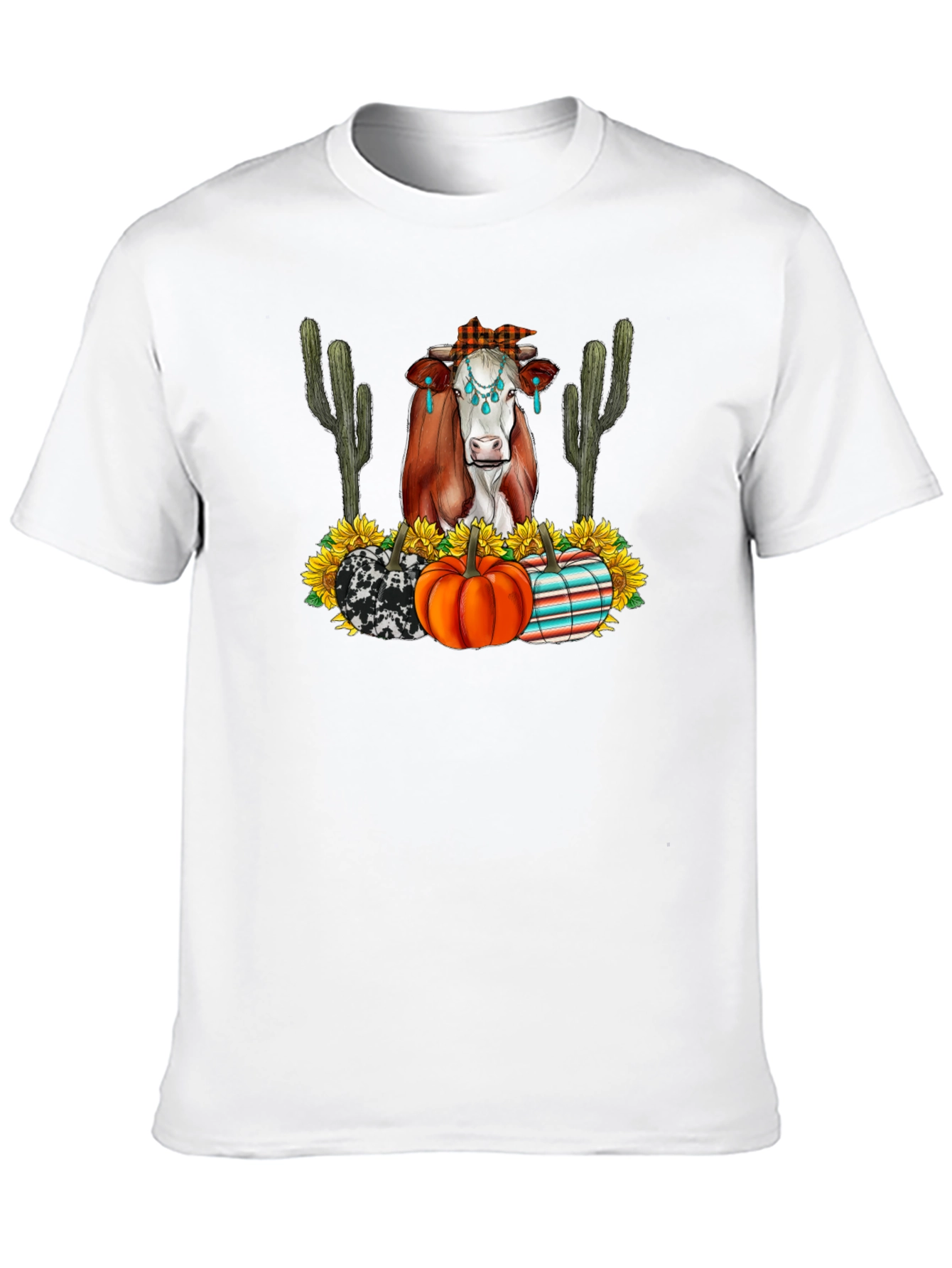 Autumn Cow Graphic Tee - Country Chic Comfort