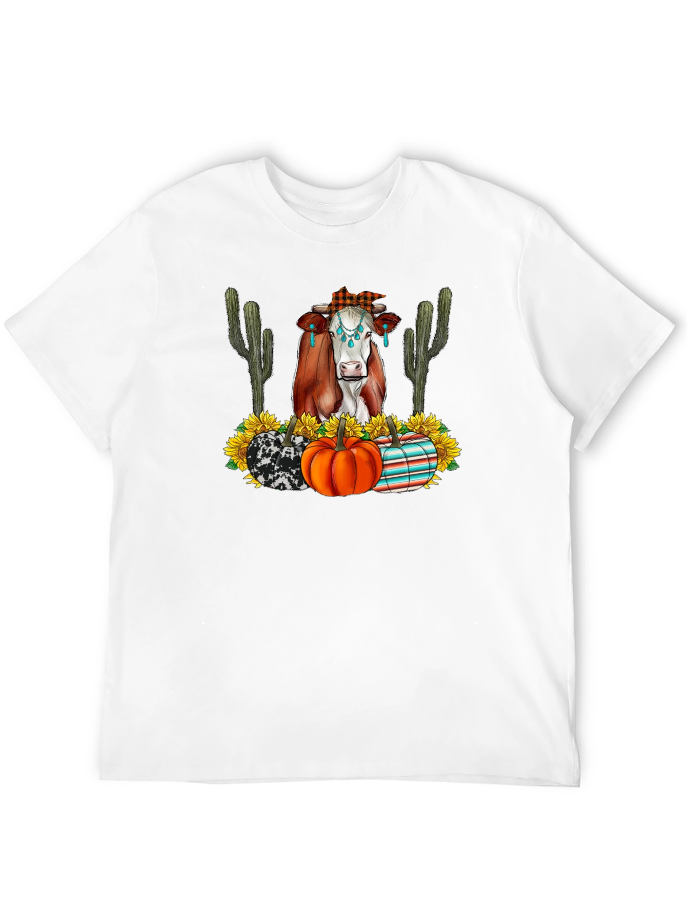 Autumn Cow Graphic Tee - Country Chic Comfort