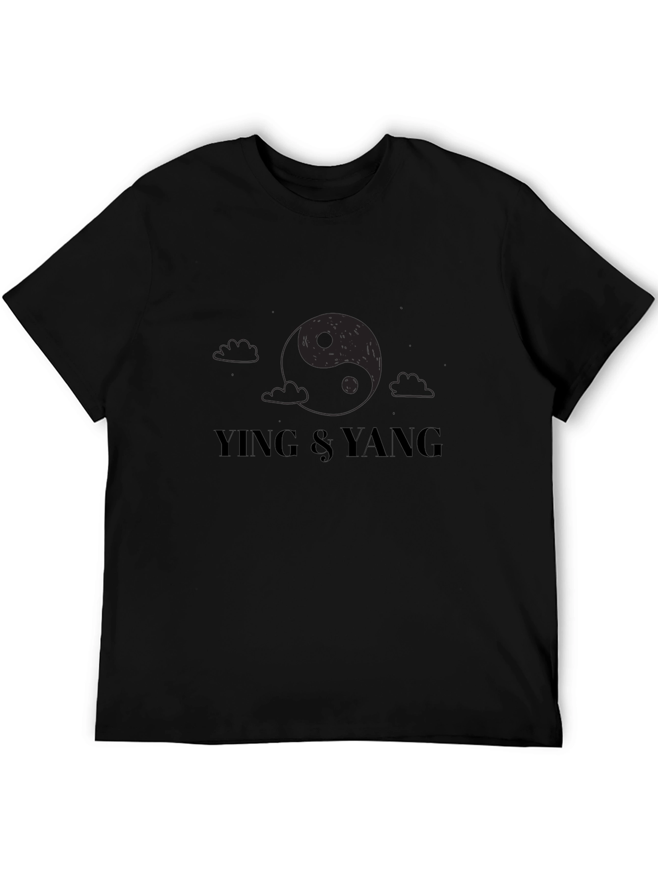 Ying & Yang Graphic Tee - Unisex Black T-Shirt