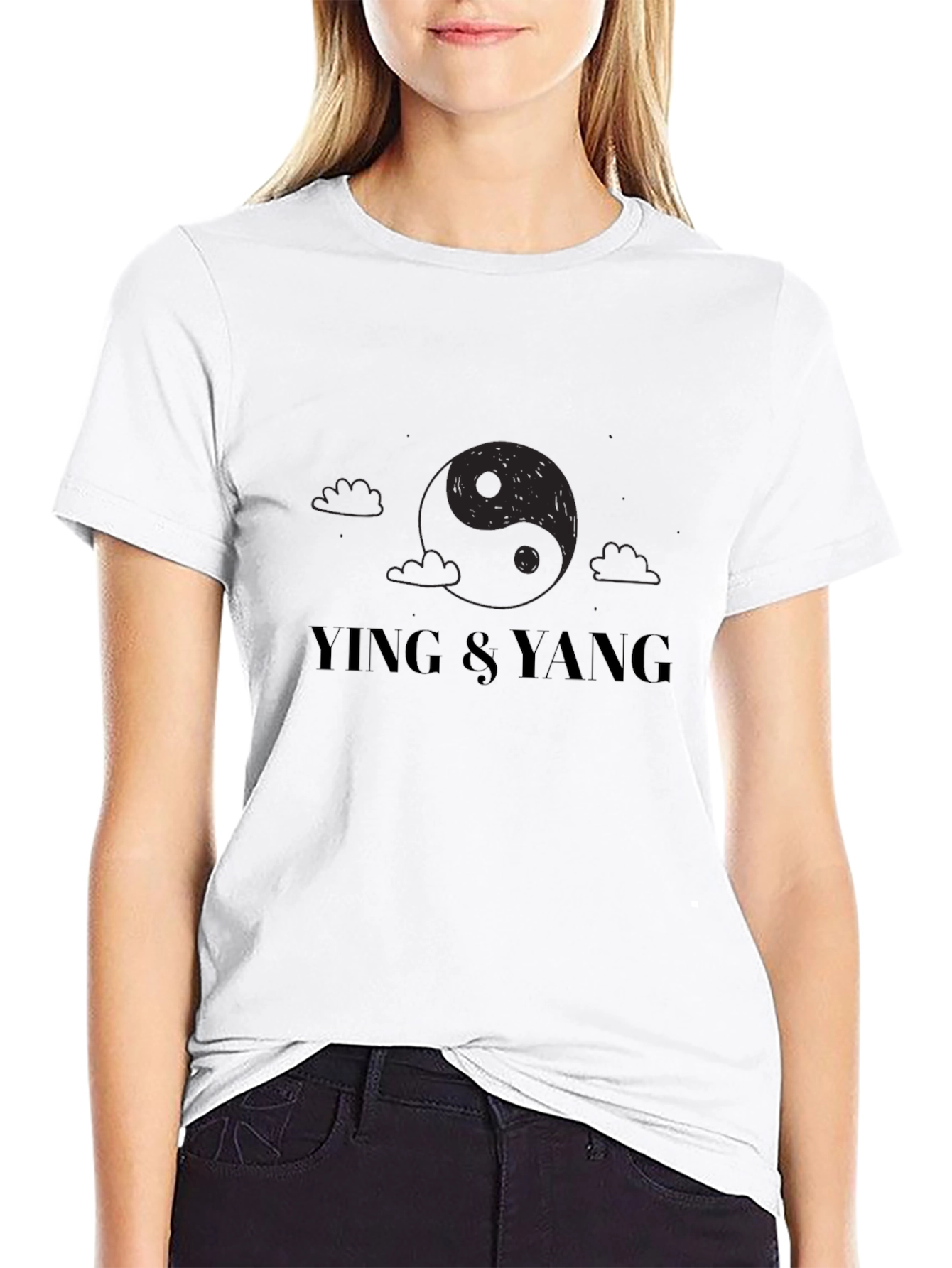 Ying & Yang Graphic Tee - Unisex Black T-Shirt