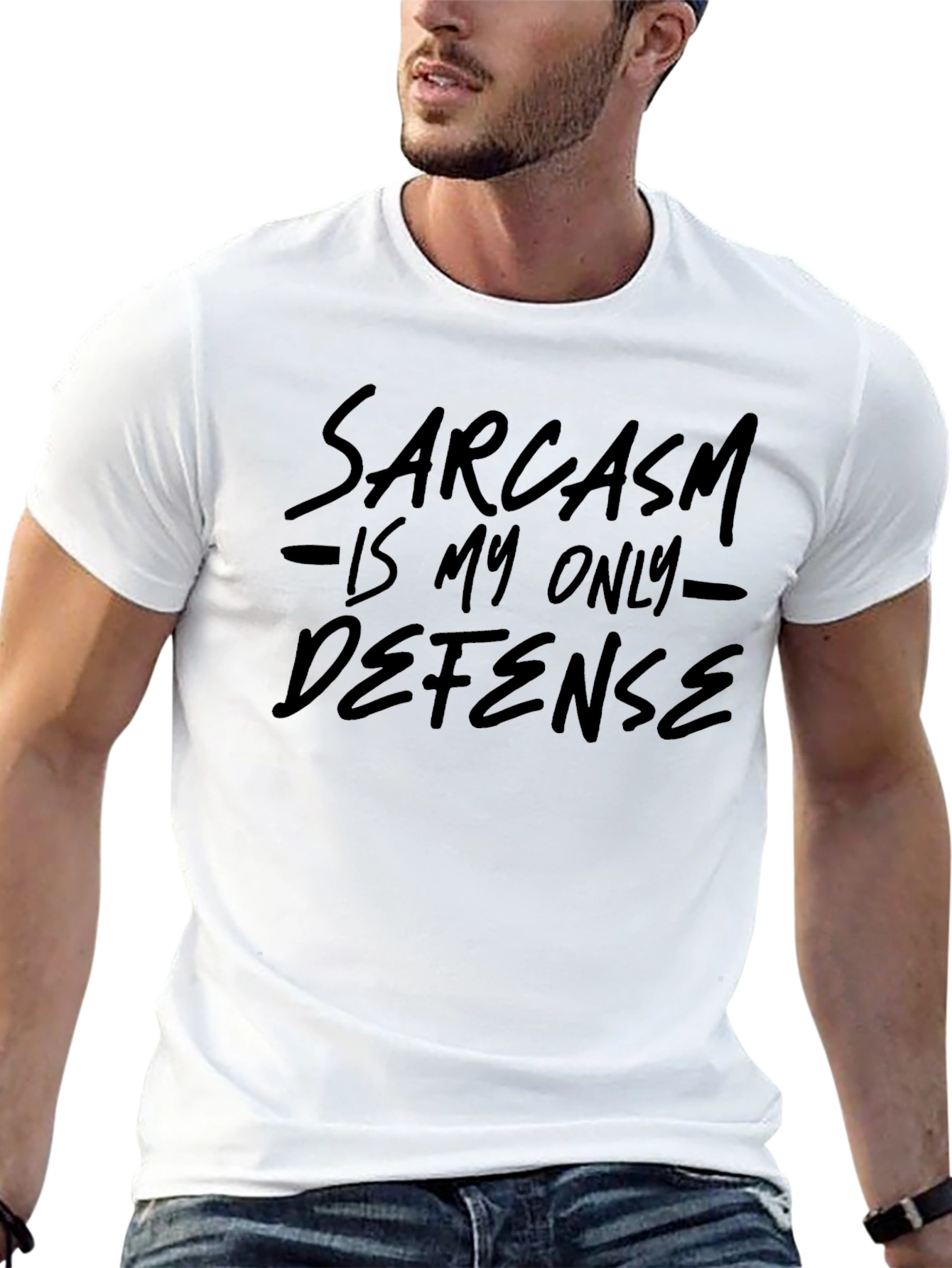 Sarcasm Is My Only Defense Funny Graphic Tee