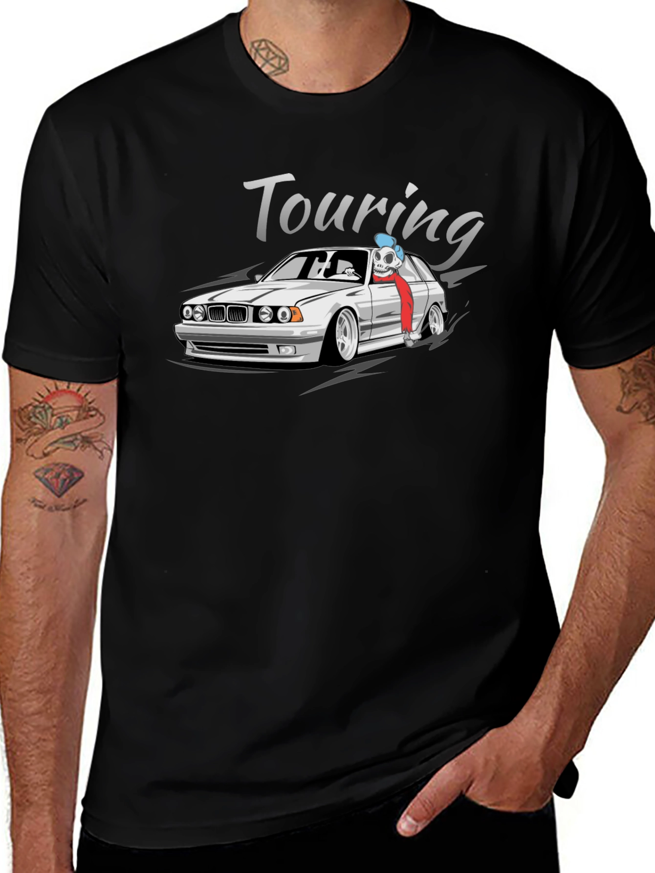 Touring Car Graphic T-Shirt - Black