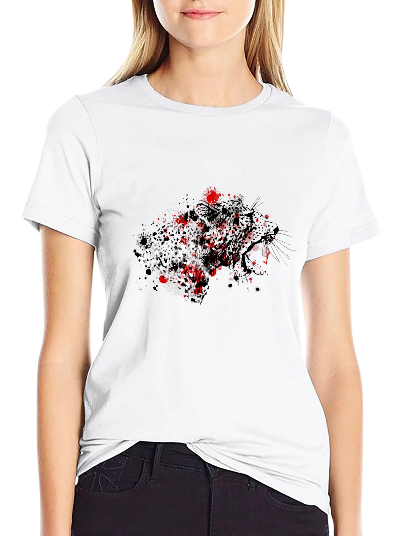 Black Panther Splatter T-Shirt