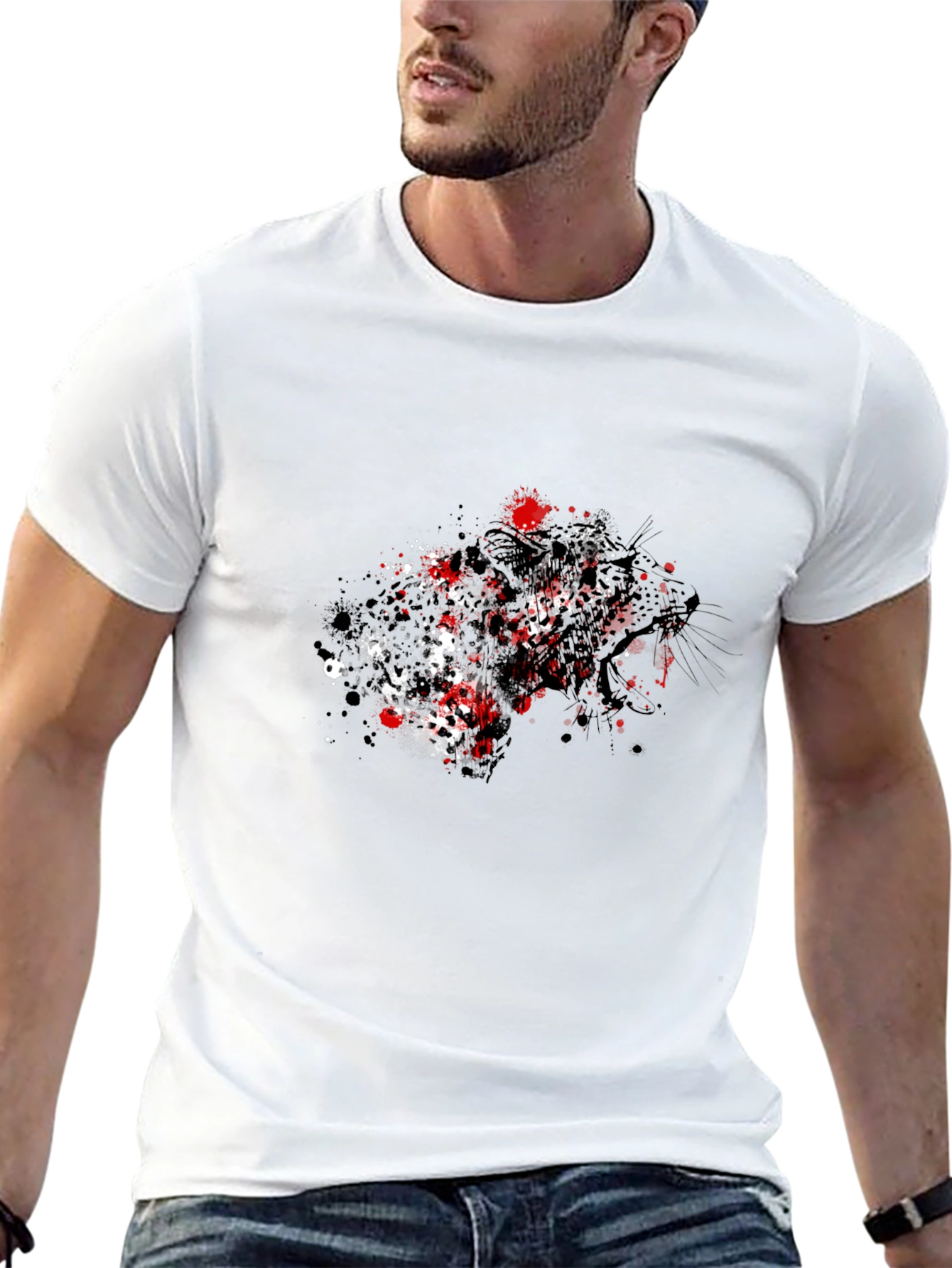 Black Panther Splatter T-Shirt
