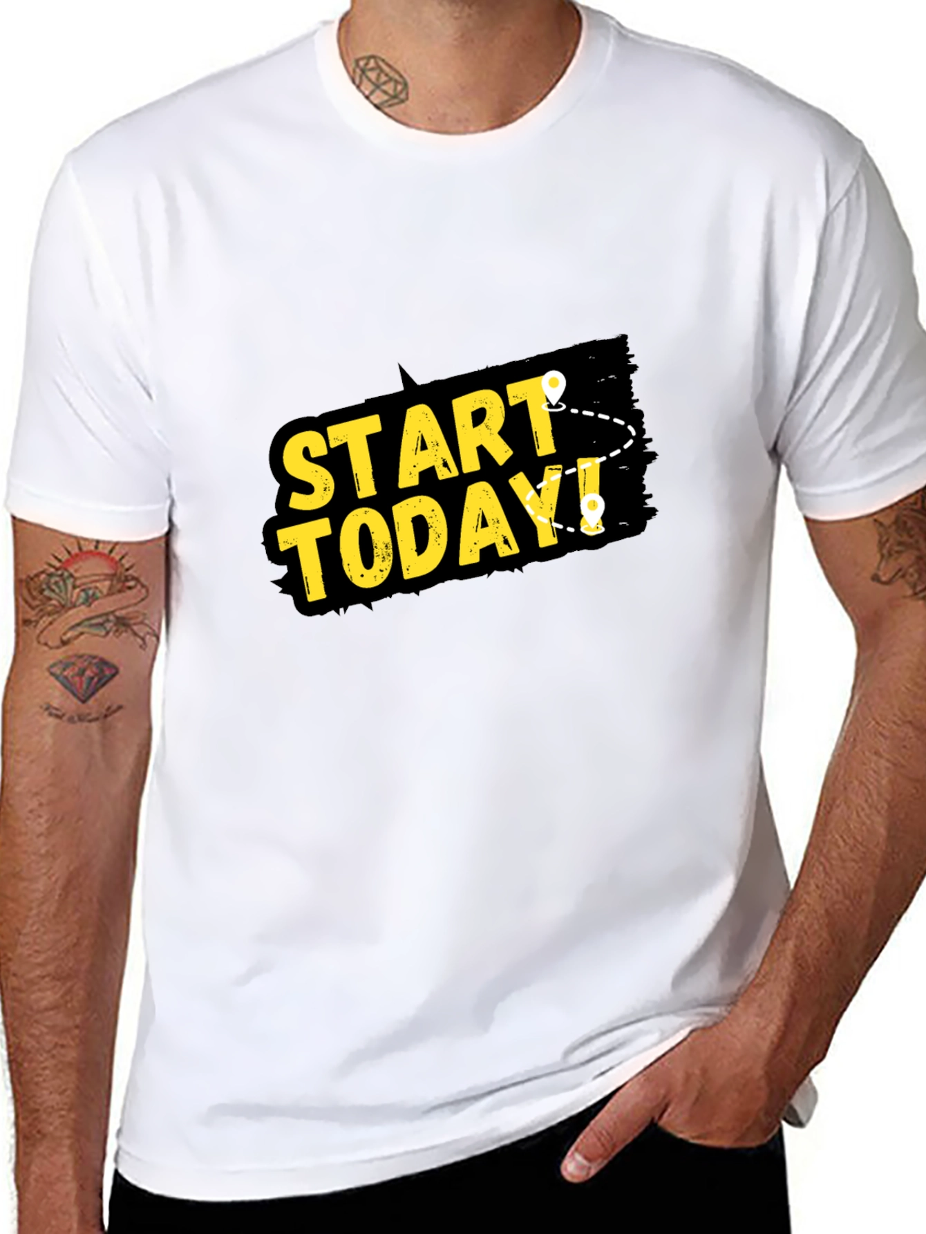 Start Today Graphic Black T-Shirt