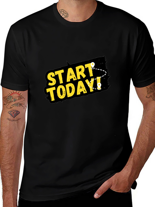 Start Today Graphic Black T-Shirt