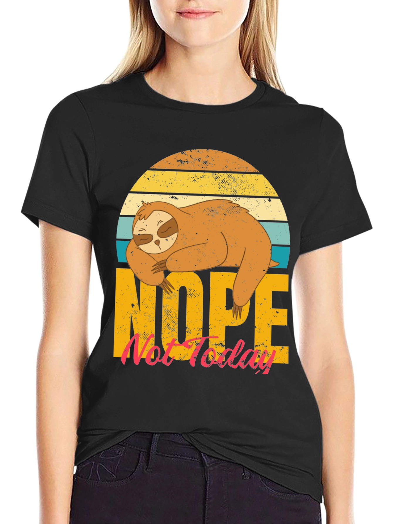 Nope Not Today Sloth Graphic Tee