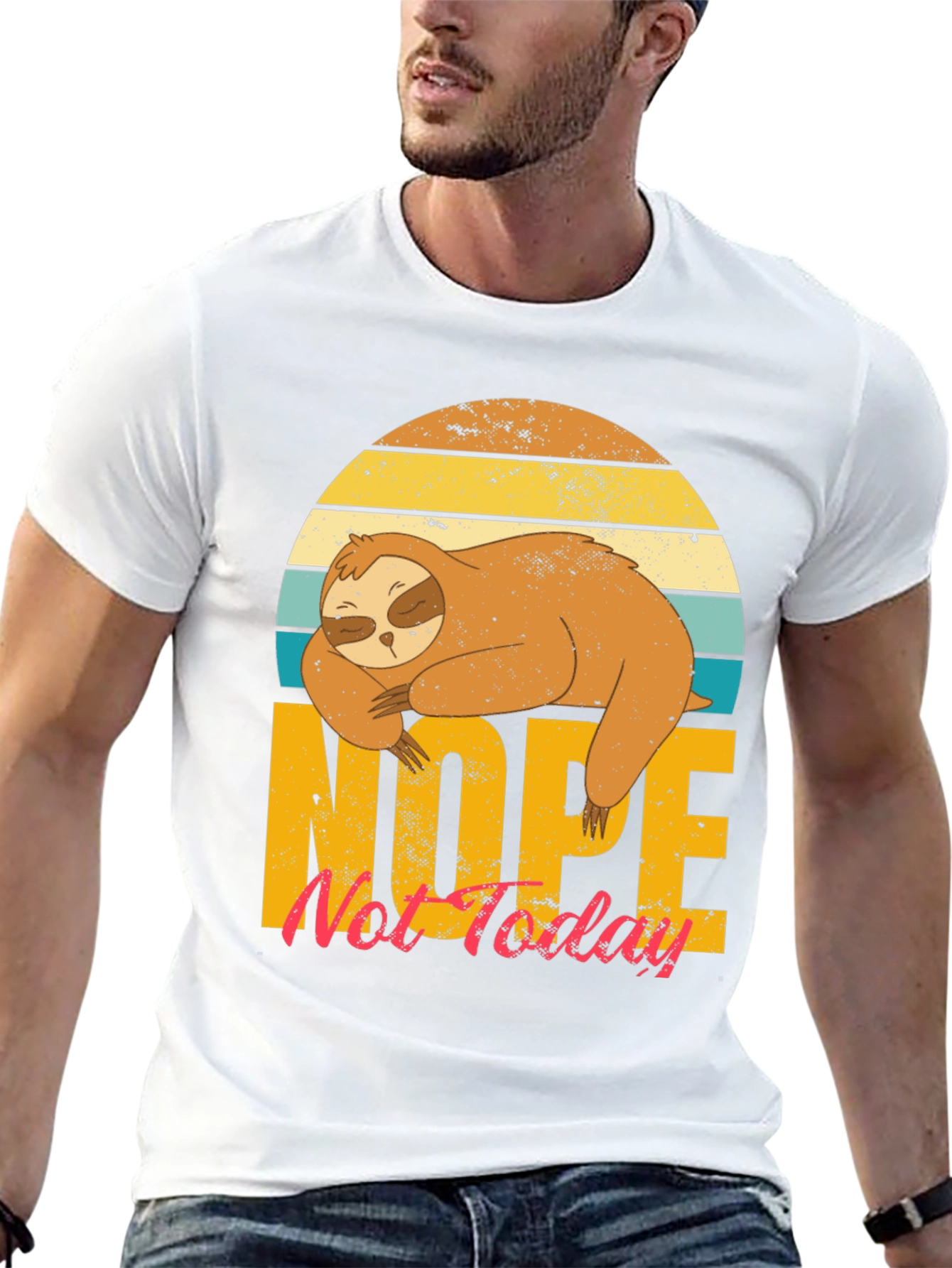 Nope Not Today Sloth Graphic Tee