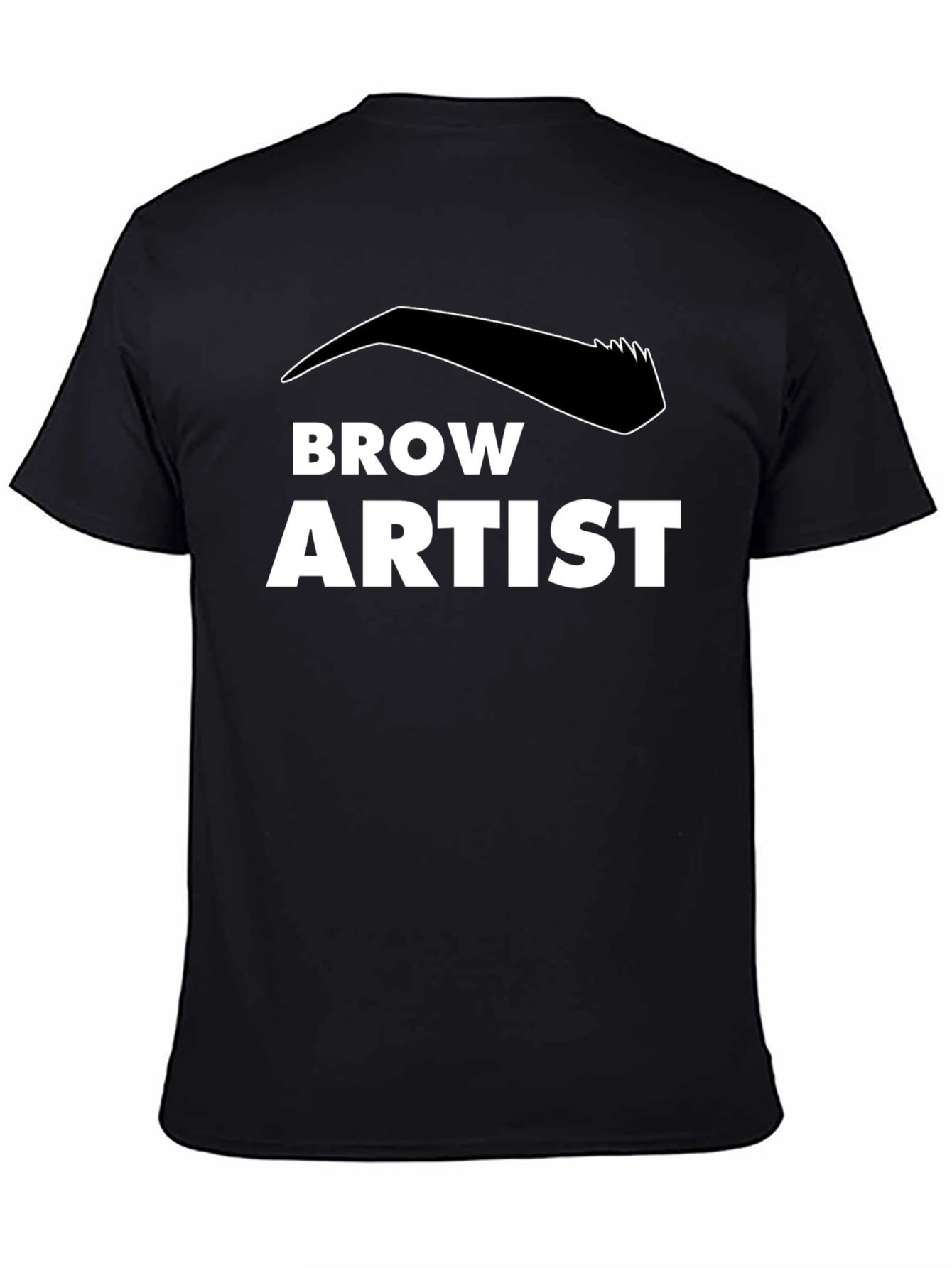 Brow Artist Black T-Shirt - Stylish Eyebrow Design