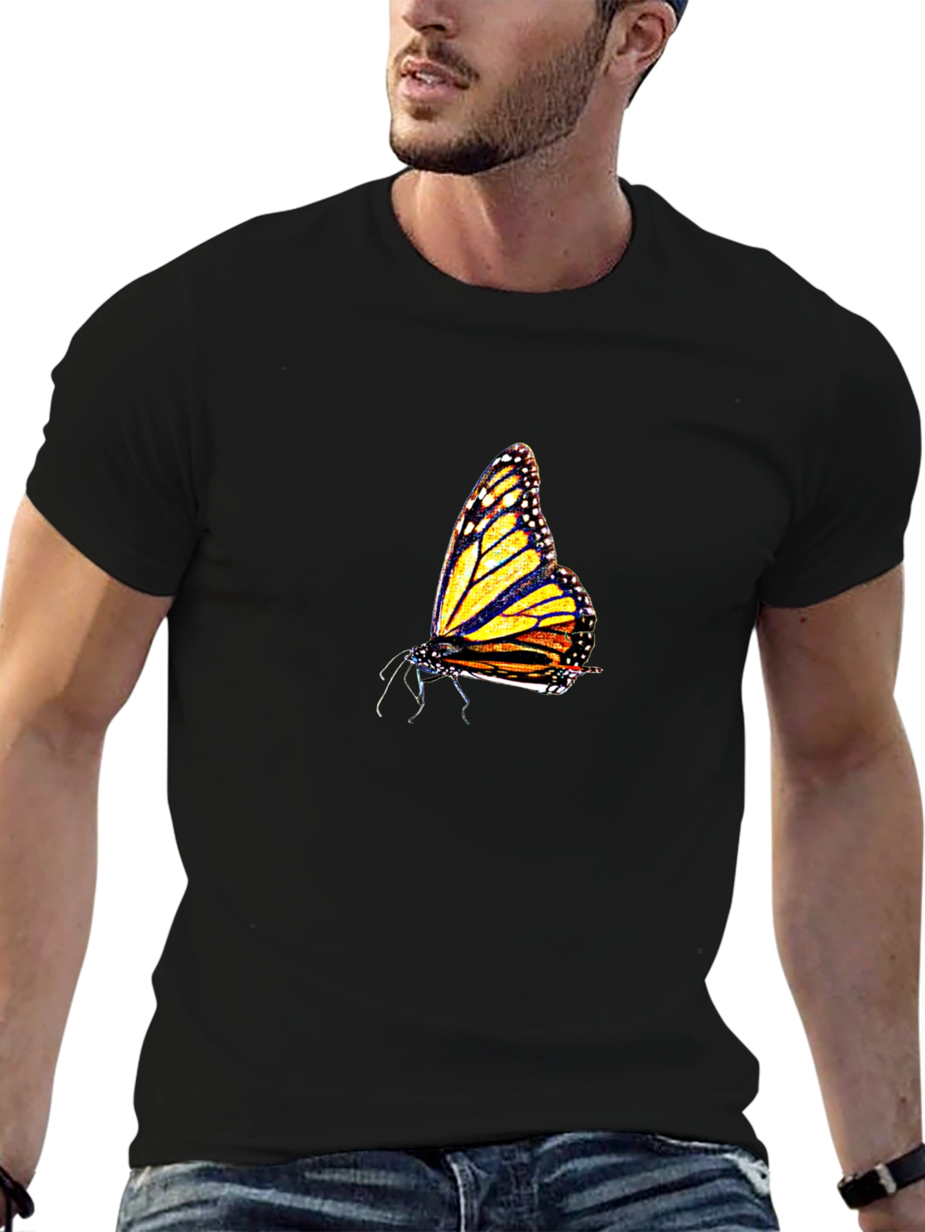 Butterfly Graphic Black T-Shirt