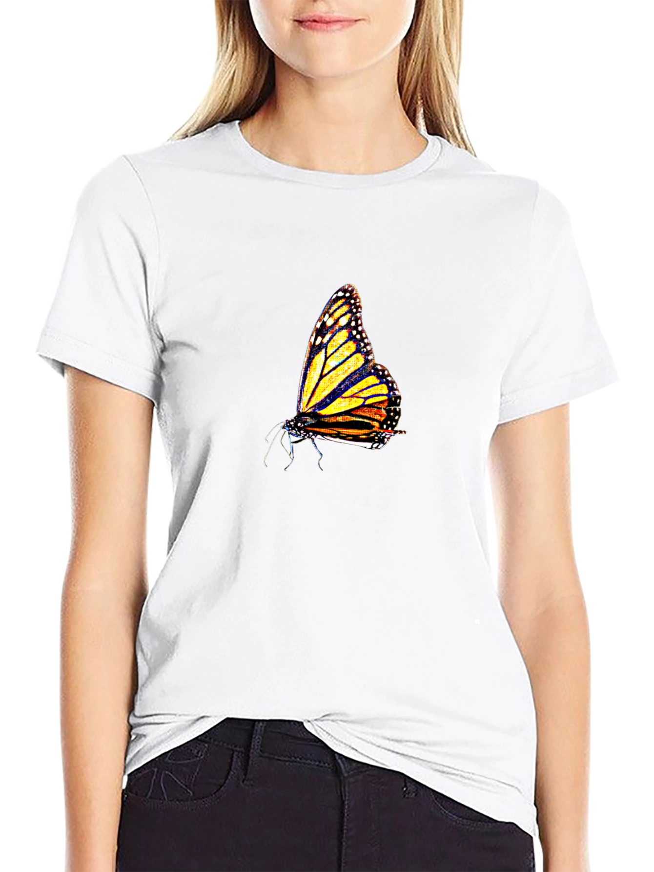 Butterfly Graphic Black T-Shirt