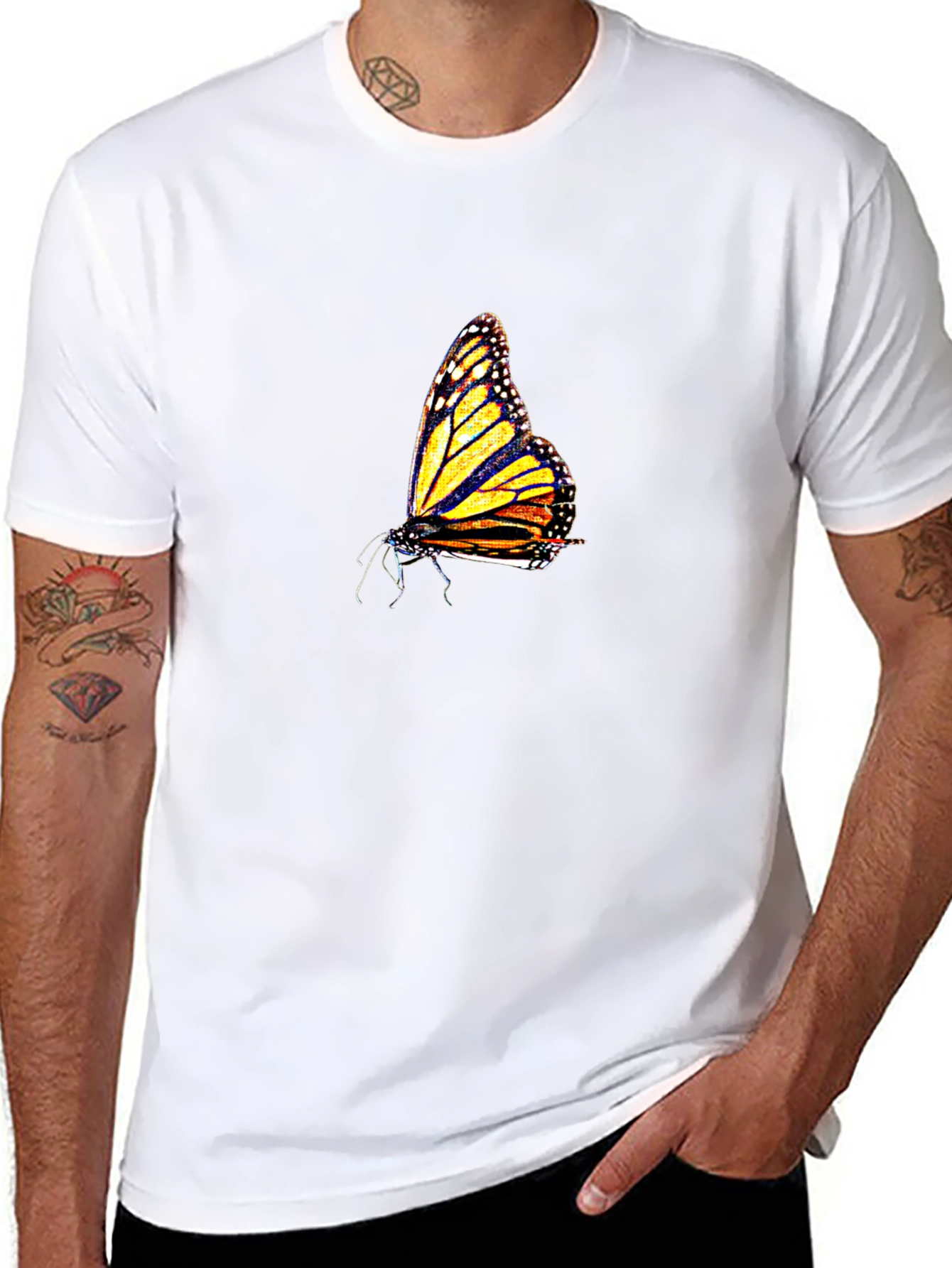 Butterfly Graphic Black T-Shirt