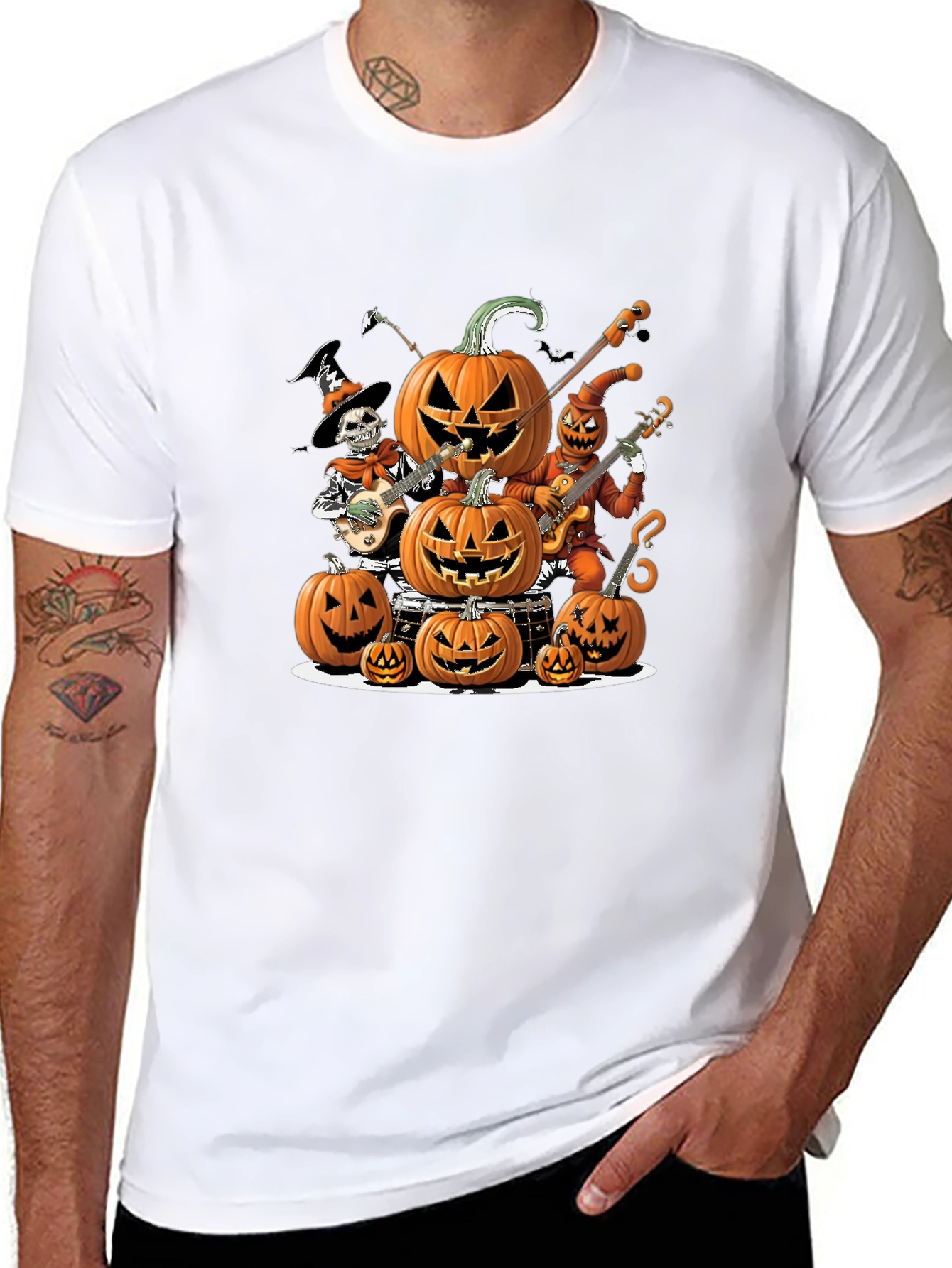 Halloween Pumpkin Band T-Shirt