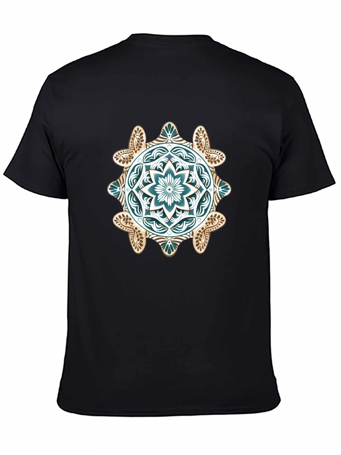 Mandala Graphic Print Black T-Shirt