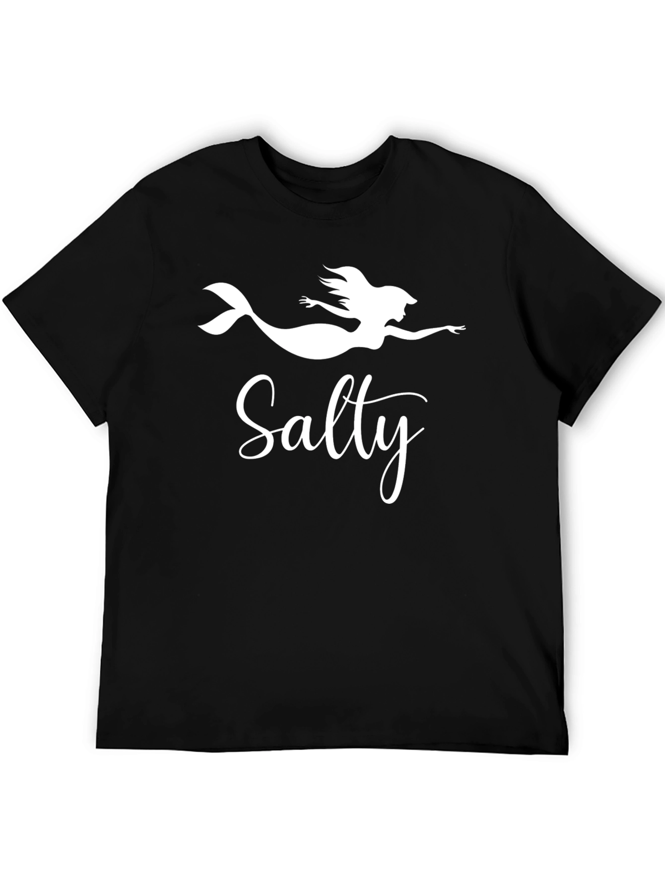 Salty Mermaid Graphic Tee - Black Unisex T-Shirt