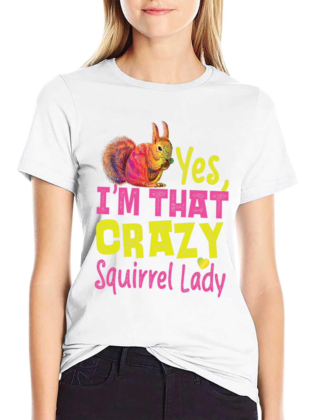 Crazy Squirrel Lady T-Shirt - Fun Novelty Tee