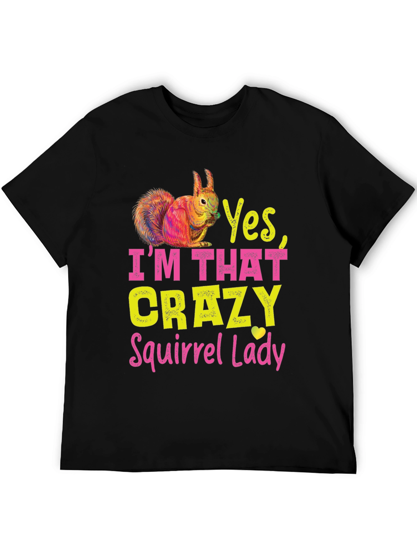 Crazy Squirrel Lady T-Shirt - Fun Novelty Tee