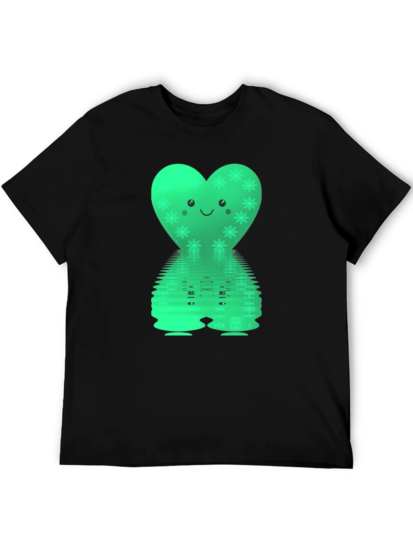 Heart Snowflake Reflection Graphic Tee