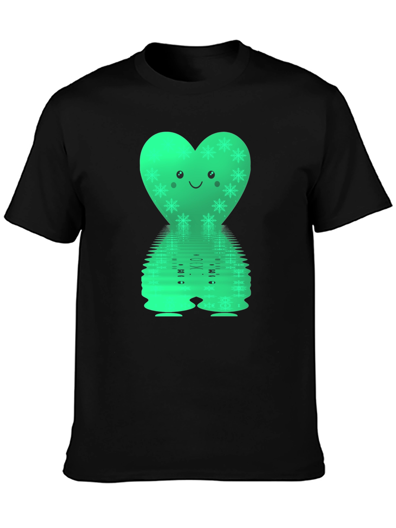 Heart Snowflake Reflection Graphic Tee