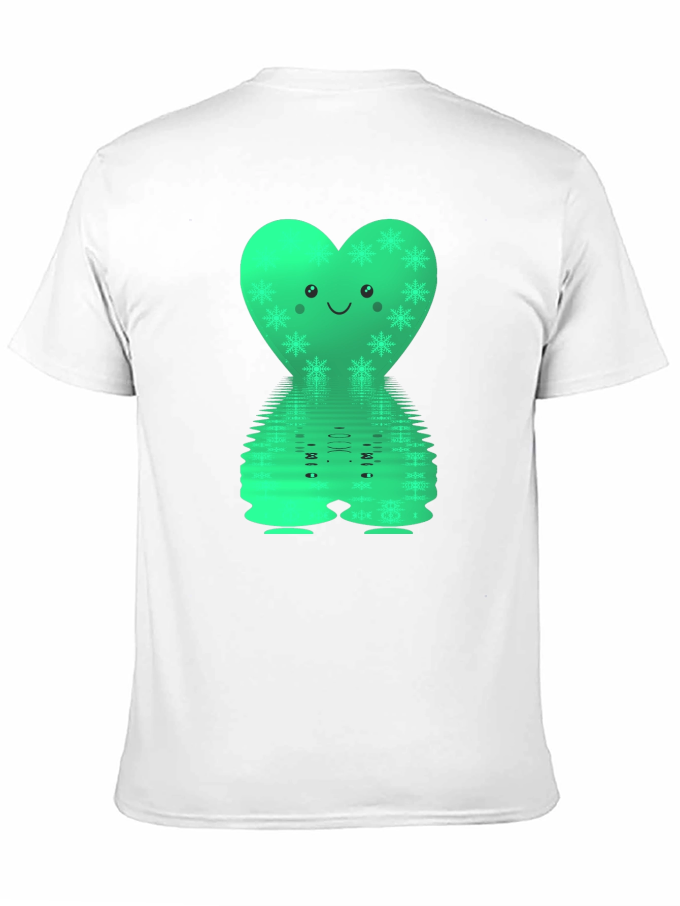 Heart Snowflake Reflection Graphic Tee